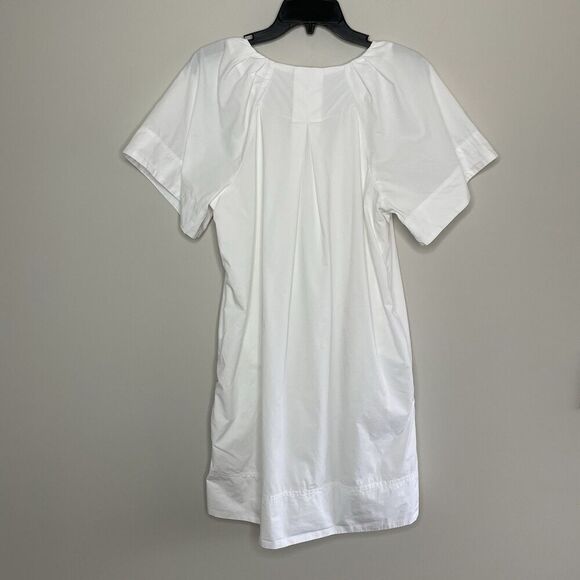 MADEWELL Mini Shift Dress Women Medium White V-Neck Lined Pockets NP093 - Picture 7 of 11